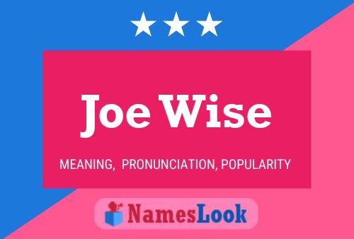 ملصق اسم Joe Wise