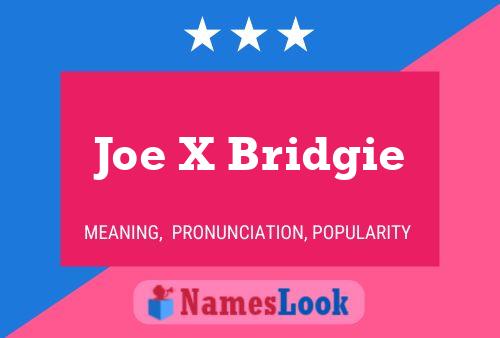 ملصق اسم Joe X Bridgie