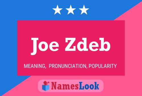 ملصق اسم Joe Zdeb