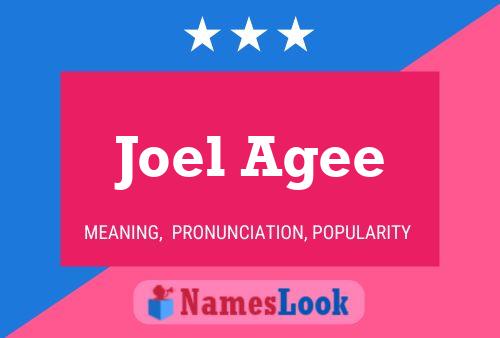 ملصق اسم Joel Agee