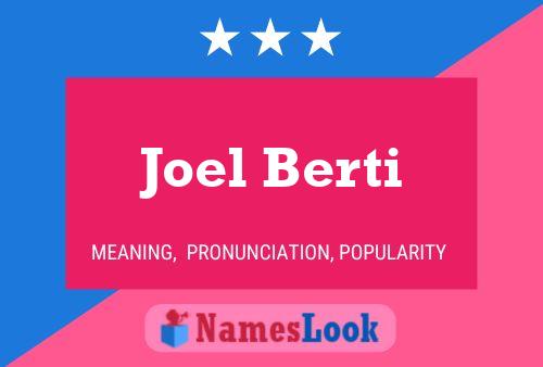 ملصق اسم Joel Berti