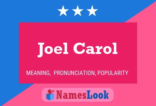 ملصق اسم Joel Carol