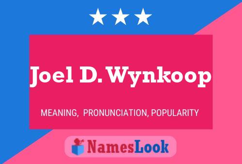 ملصق اسم Joel D. Wynkoop