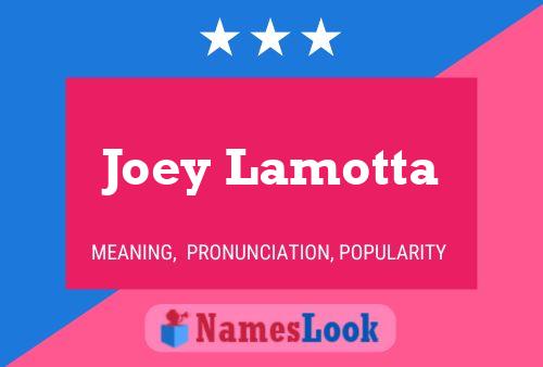 ملصق اسم Joey Lamotta