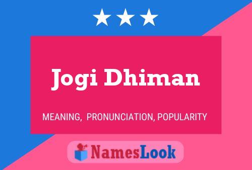 ملصق اسم Jogi Dhiman