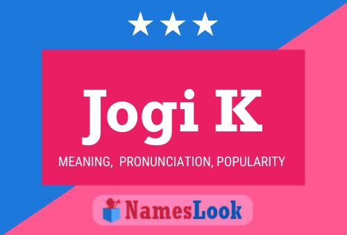 ملصق اسم Jogi K