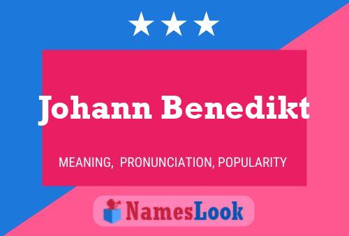 ملصق اسم Johann Benedikt