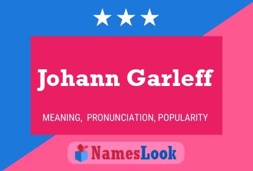 ملصق اسم Johann Garleff