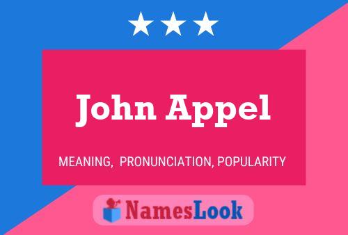 ملصق اسم John Appel