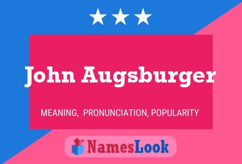 ملصق اسم John Augsburger