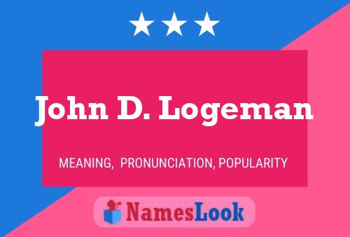 ملصق اسم John D. Logeman