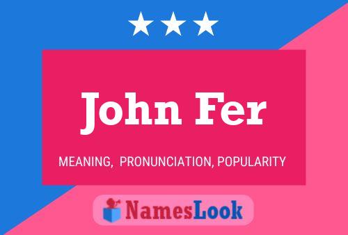 ملصق اسم John Fer