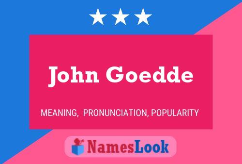 ملصق اسم John Goedde