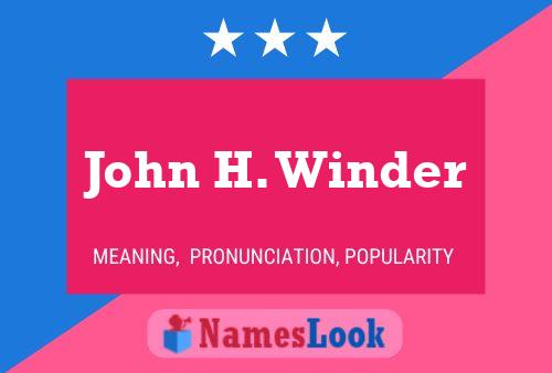 ملصق اسم John H. Winder