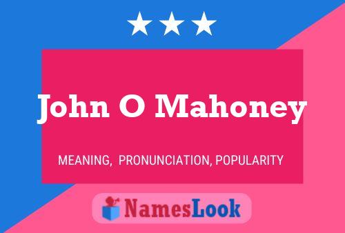 ملصق اسم John O Mahoney