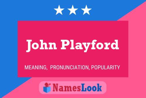 ملصق اسم John Playford