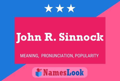 ملصق اسم John R. Sinnock