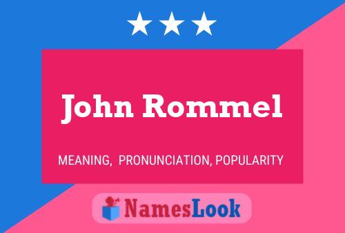 ملصق اسم John Rommel