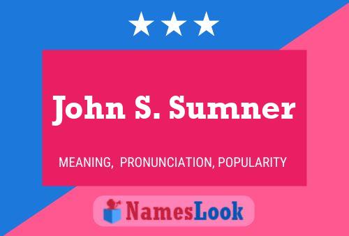 ملصق اسم John S. Sumner