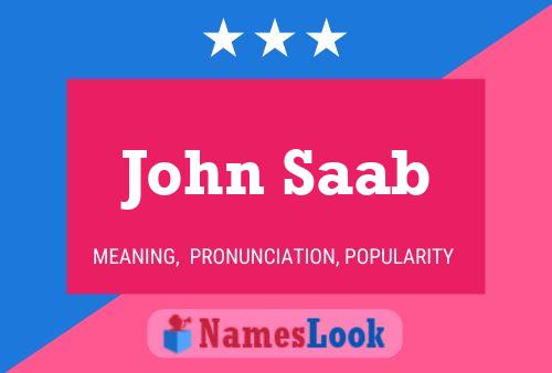 ملصق اسم John Saab