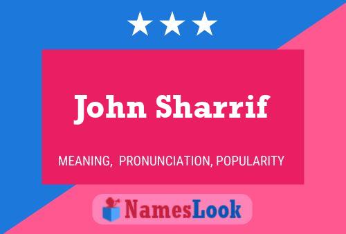 ملصق اسم John Sharrif