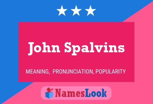 ملصق اسم John Spalvins