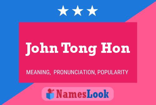 ملصق اسم John Tong Hon