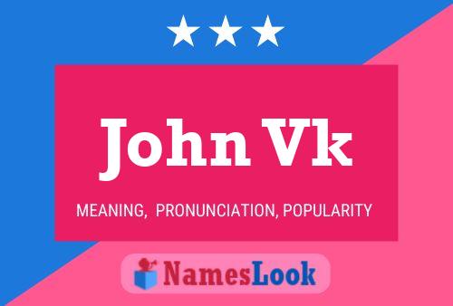 ملصق اسم John Vk