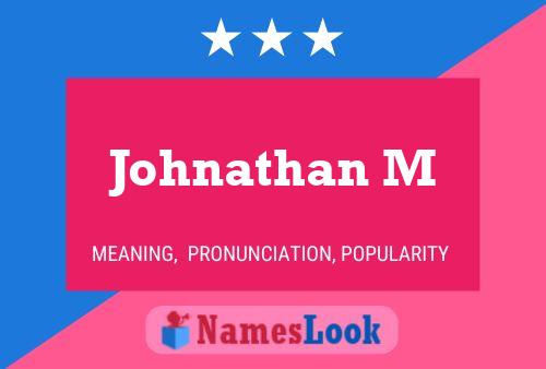 ملصق اسم Johnathan M