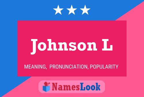 ملصق اسم Johnson L