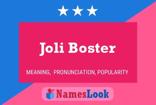 ملصق اسم Joli Boster