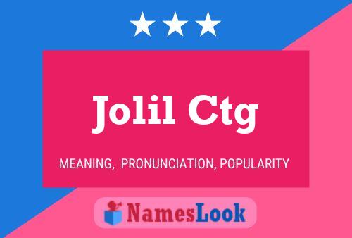 ملصق اسم Jolil Ctg