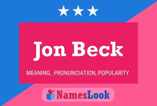 ملصق اسم Jon Beck