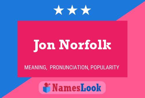 ملصق اسم Jon Norfolk