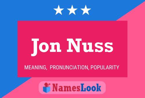 ملصق اسم Jon Nuss