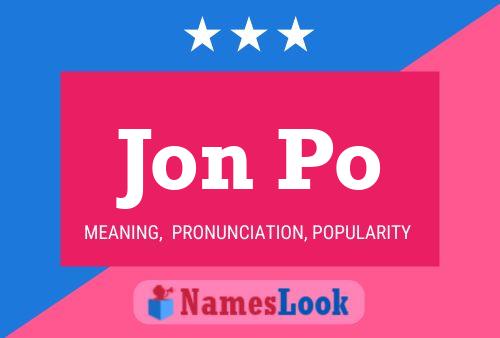 ملصق اسم Jon Po