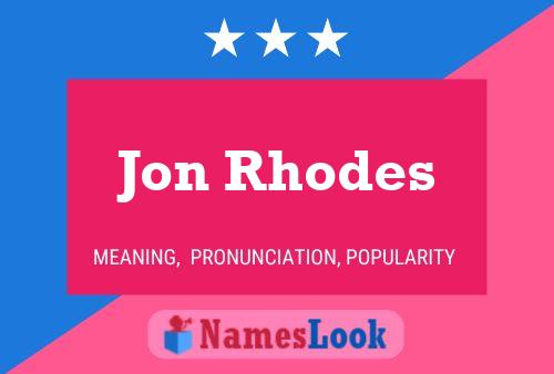 ملصق اسم Jon Rhodes