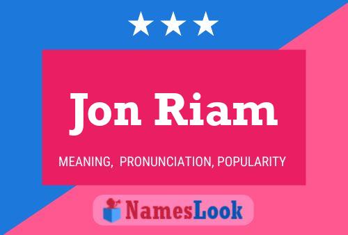 ملصق اسم Jon Riam