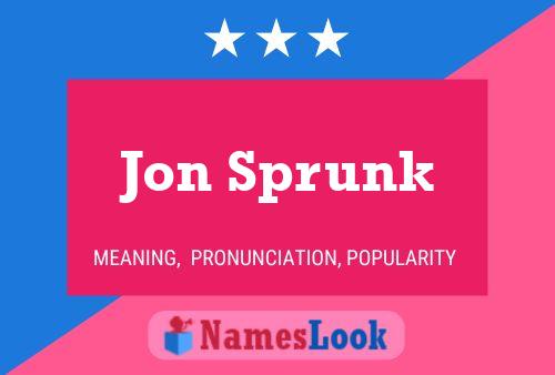 ملصق اسم Jon Sprunk