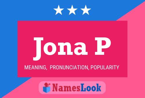 ملصق اسم Jona P