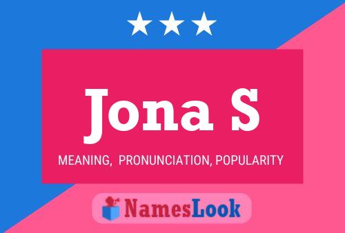 ملصق اسم Jona S