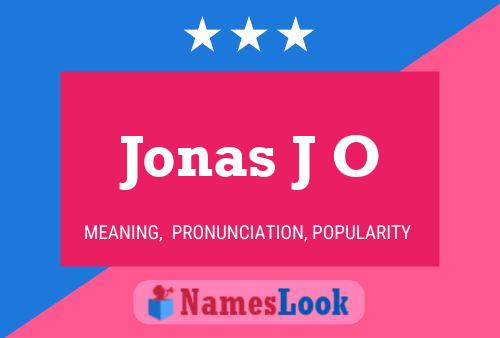 ملصق اسم Jonas J O