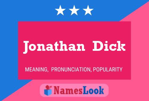 ملصق اسم Jonathan  Dick