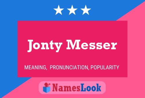 ملصق اسم Jonty Messer