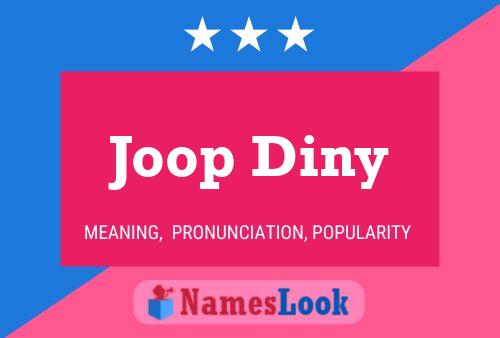 ملصق اسم Joop Diny