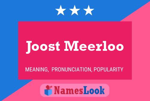 ملصق اسم Joost Meerloo