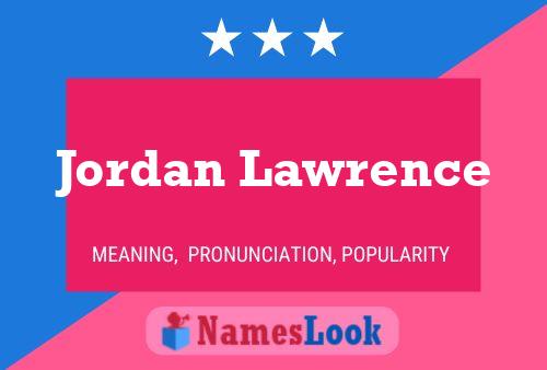 ملصق اسم Jordan Lawrence