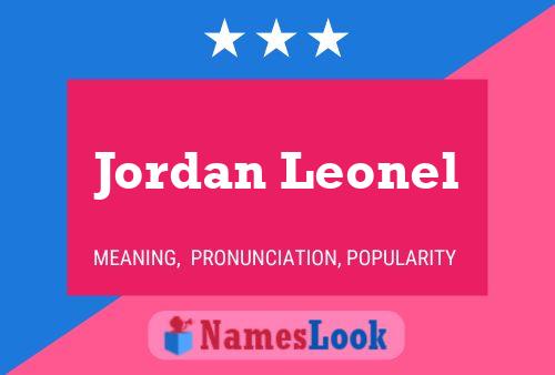 ملصق اسم Jordan Leonel