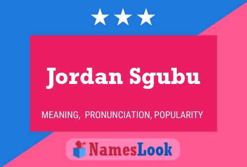 ملصق اسم Jordan Sgubu