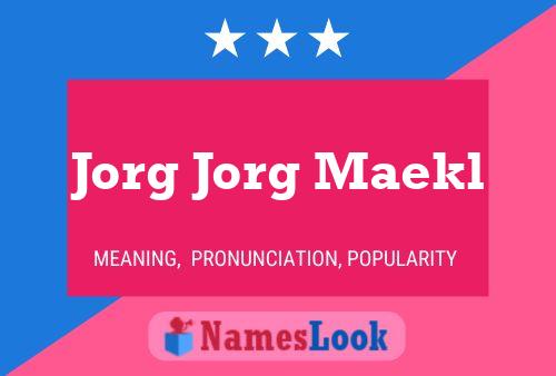 ملصق اسم Jorg Jorg Maekl